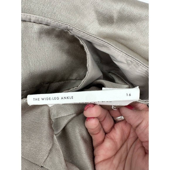 Ann Taylor Women's Medium NWT Sz 16 Satin Wide Leg Pants Champagne Tan HH47 - Picture 9 of 11